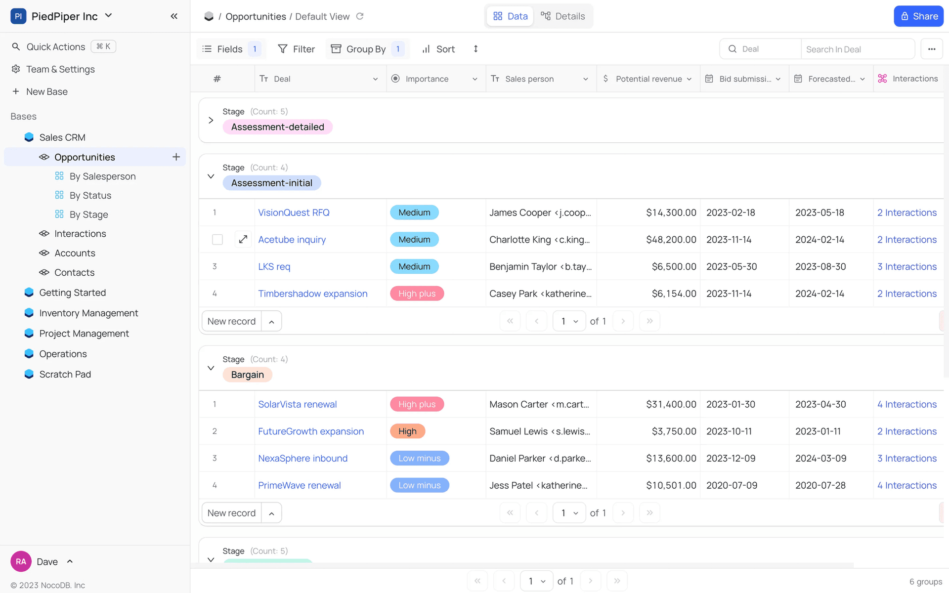 NocoDB use cases