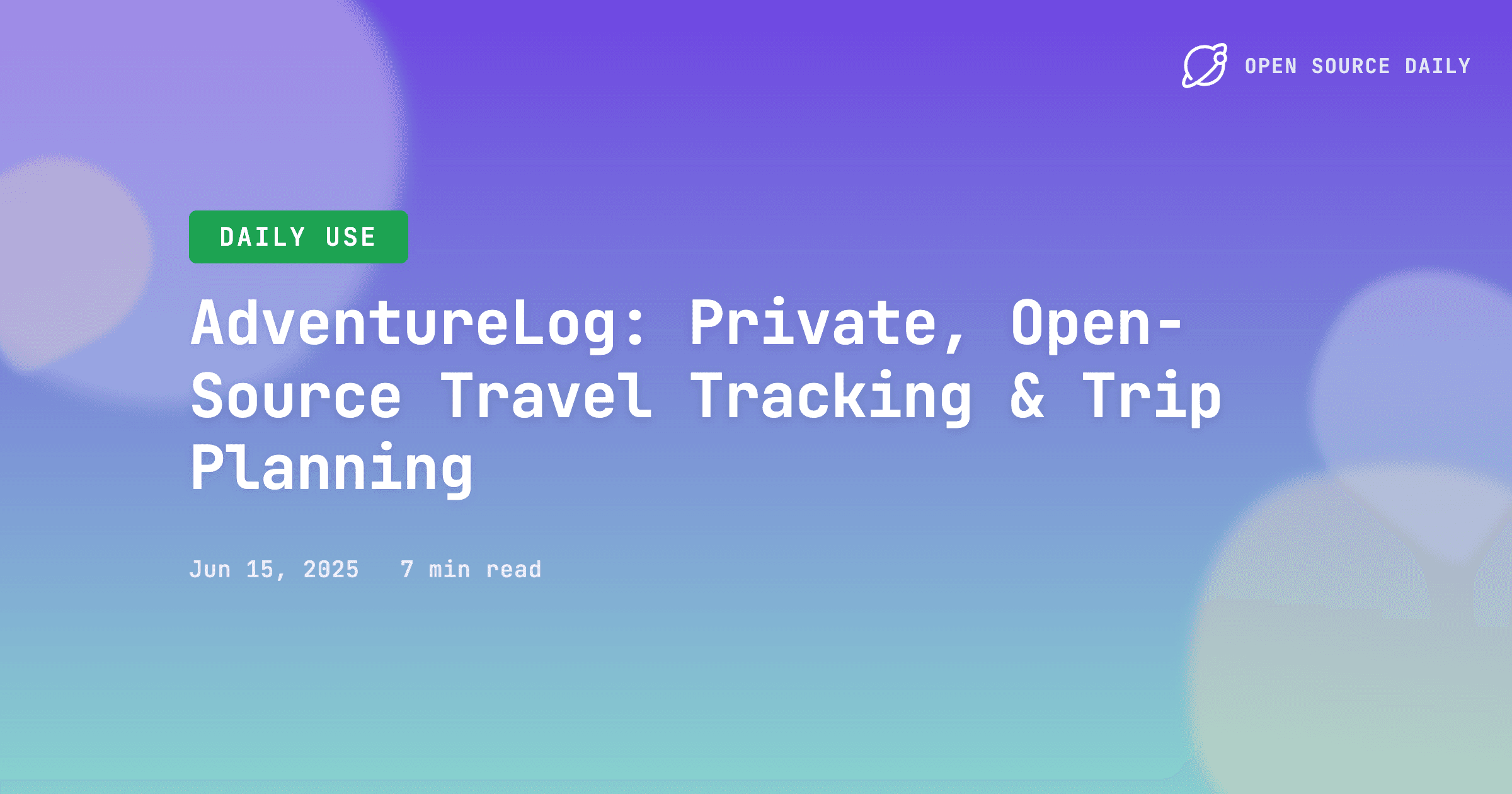 AdventureLog: Private, Open-Source Travel Tracking & Trip Planning