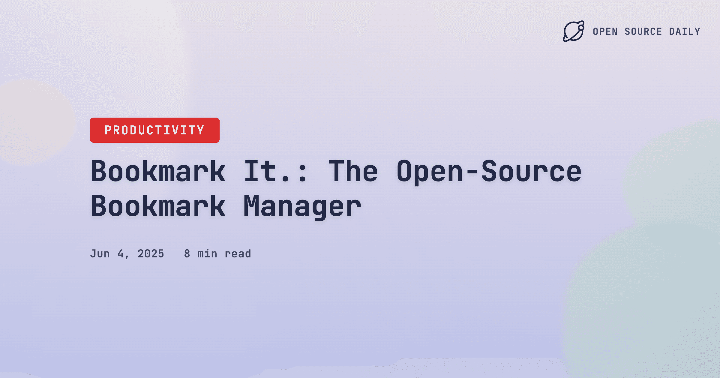 Bookmark It.: The Open-Source Bookmark Manager