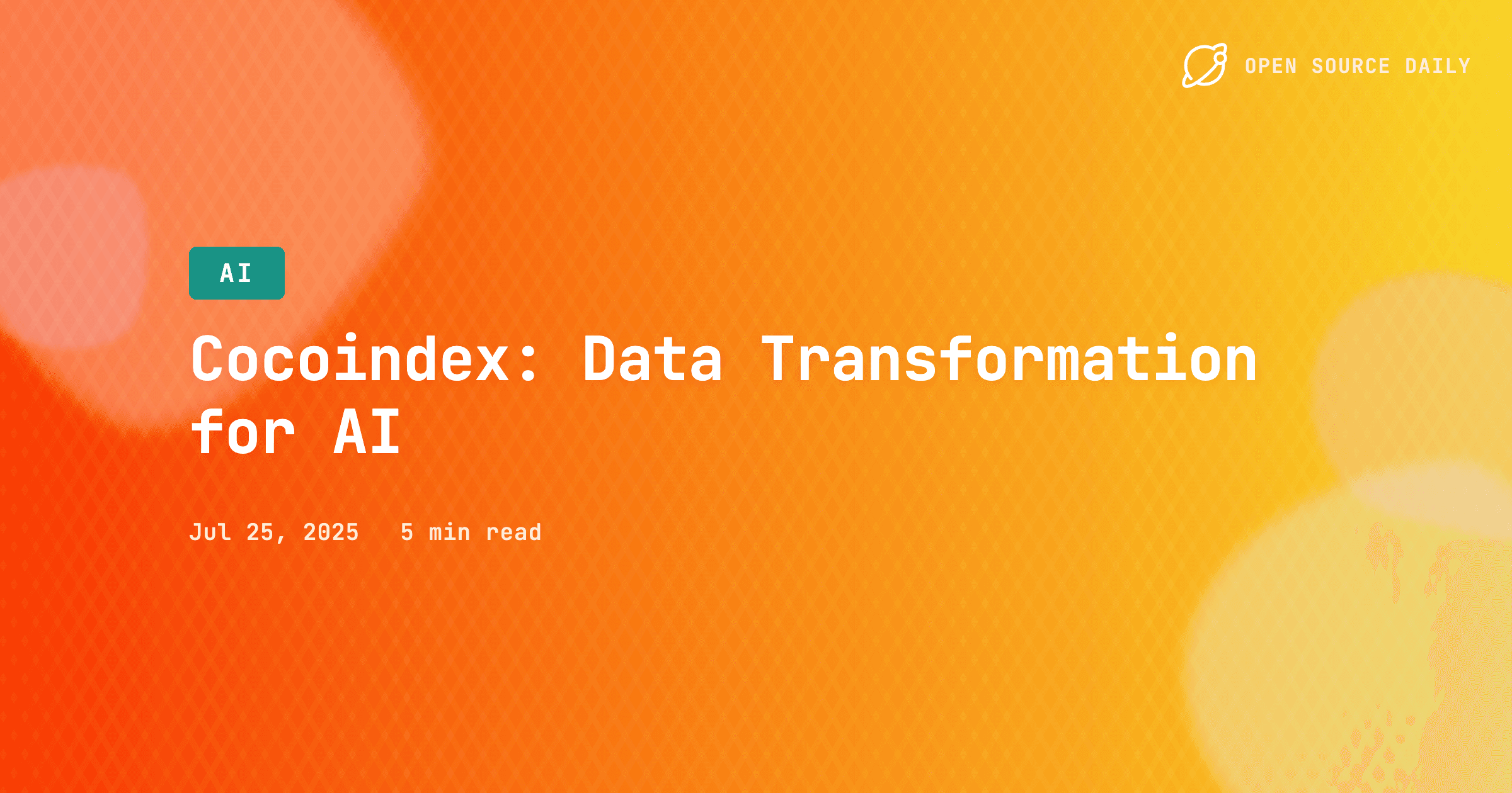 Cocoindex: Data Transformation for AI