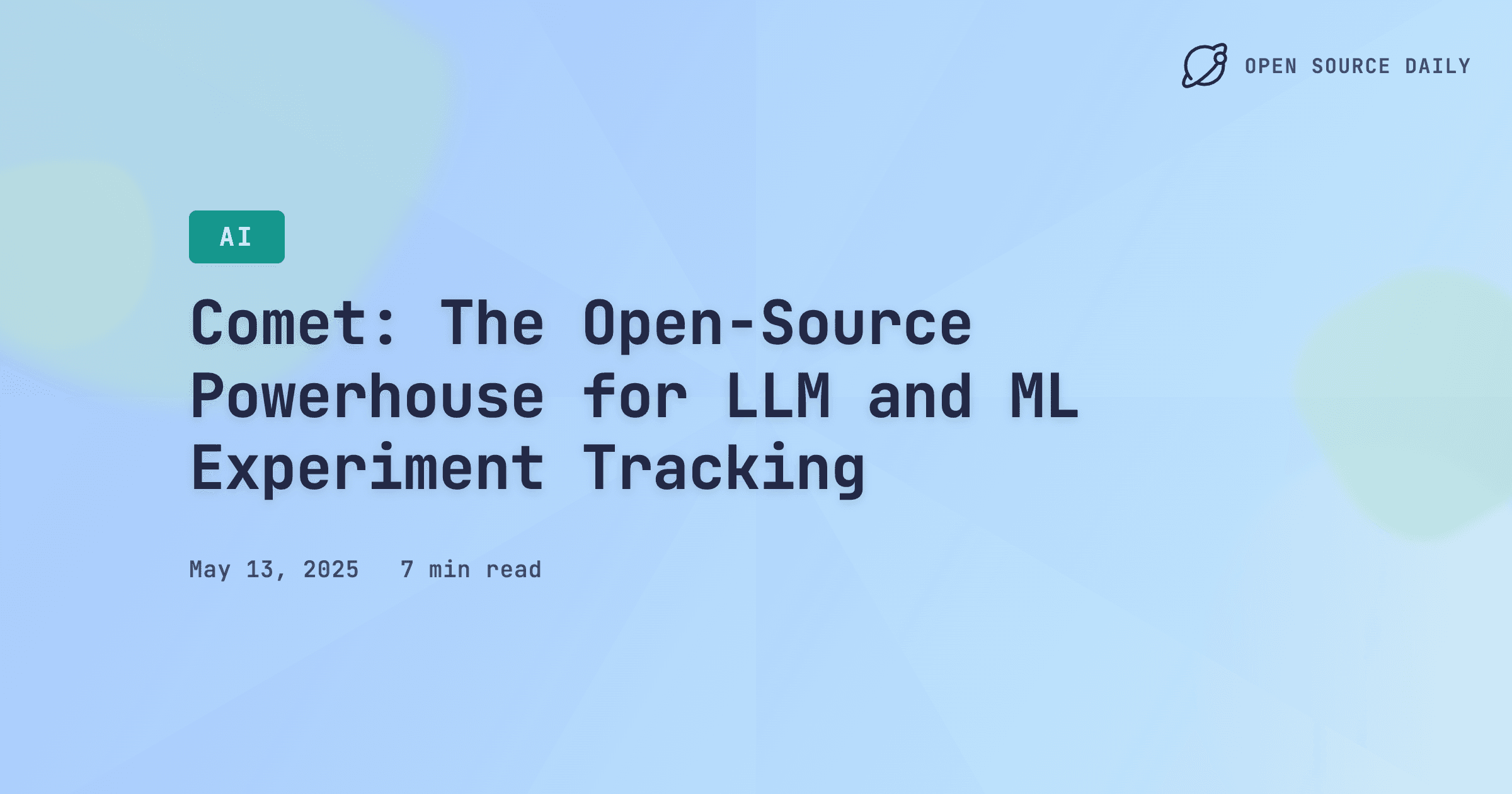 Comet: The Open-Source Powerhouse for LLM and ML Experiment Tracking
