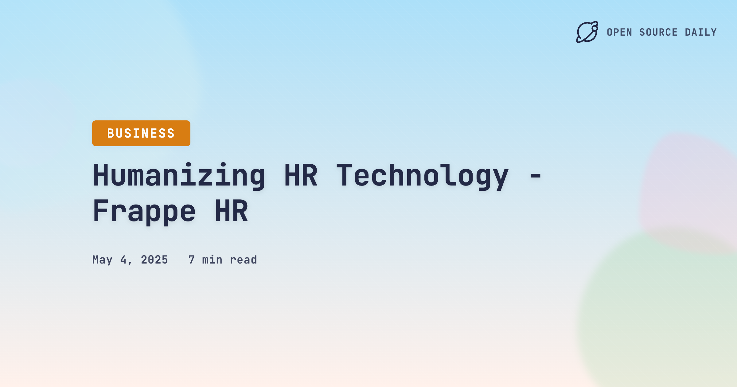Humanizing HR Technology - Frappe HR