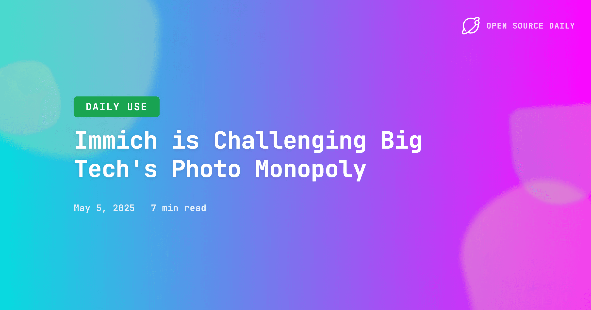 Immich is Challenging Big Tech's Photo Monopoly