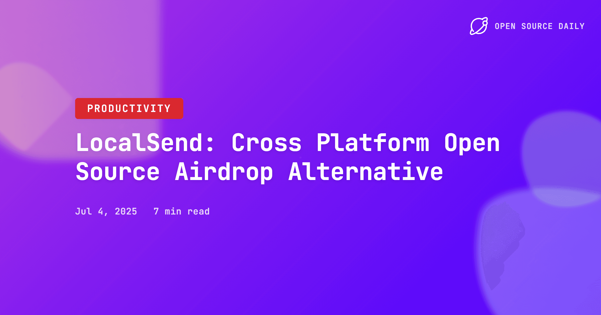LocalSend: Cross Platform Open Source Airdrop Alternative