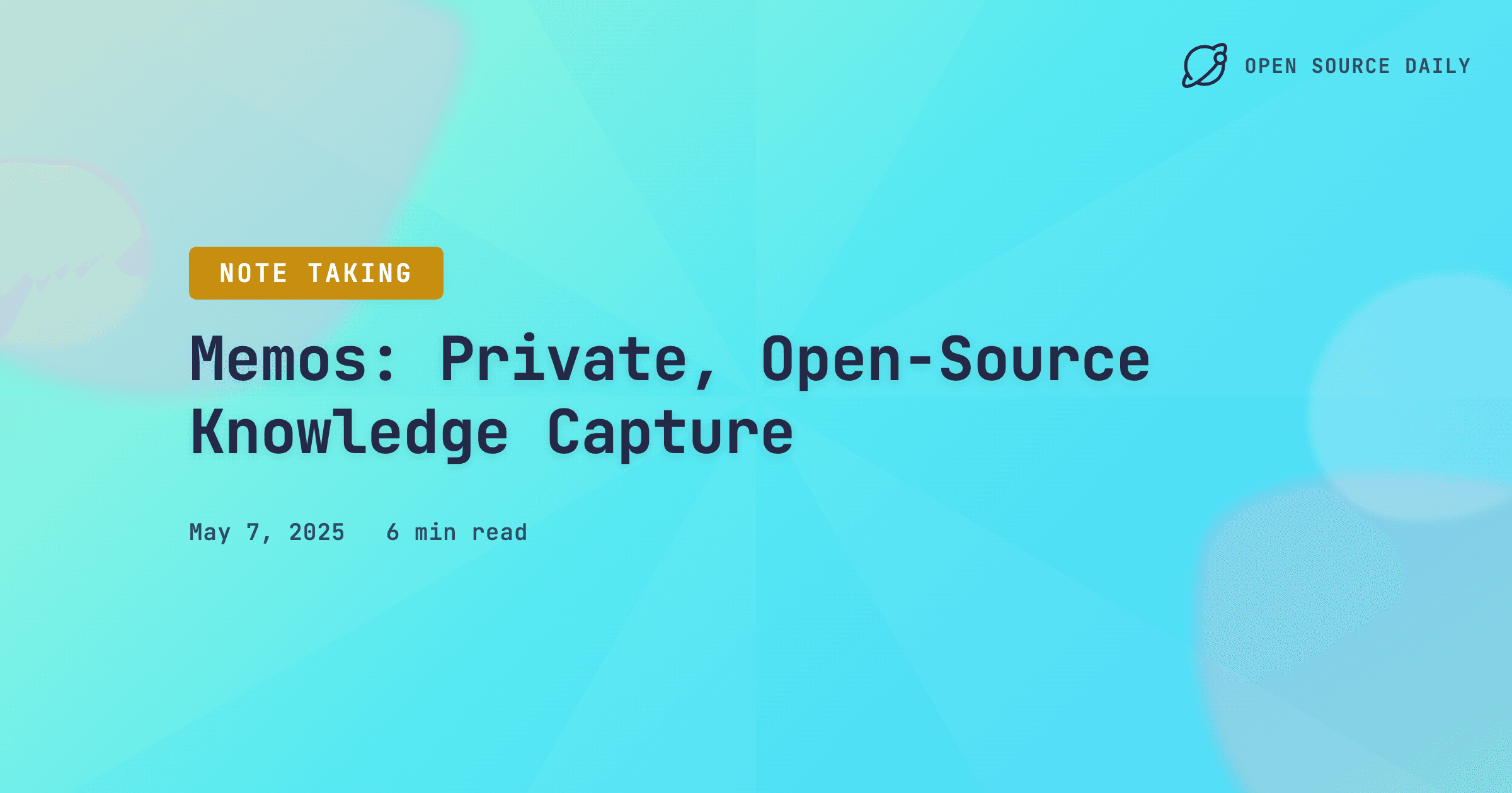 Memos: Private, Open-Source Knowledge Capture