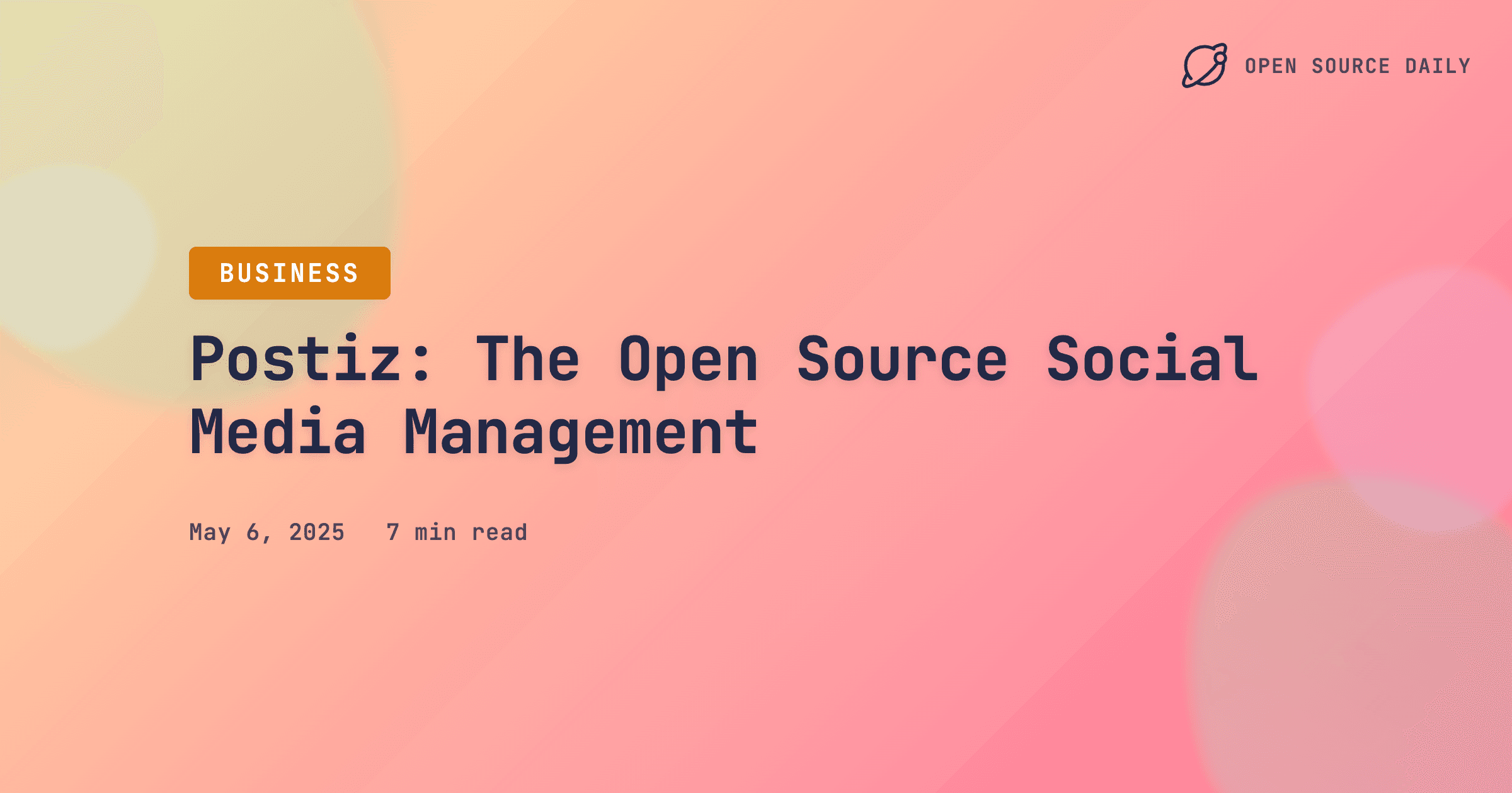 Postiz: The Open Source Social Media Management