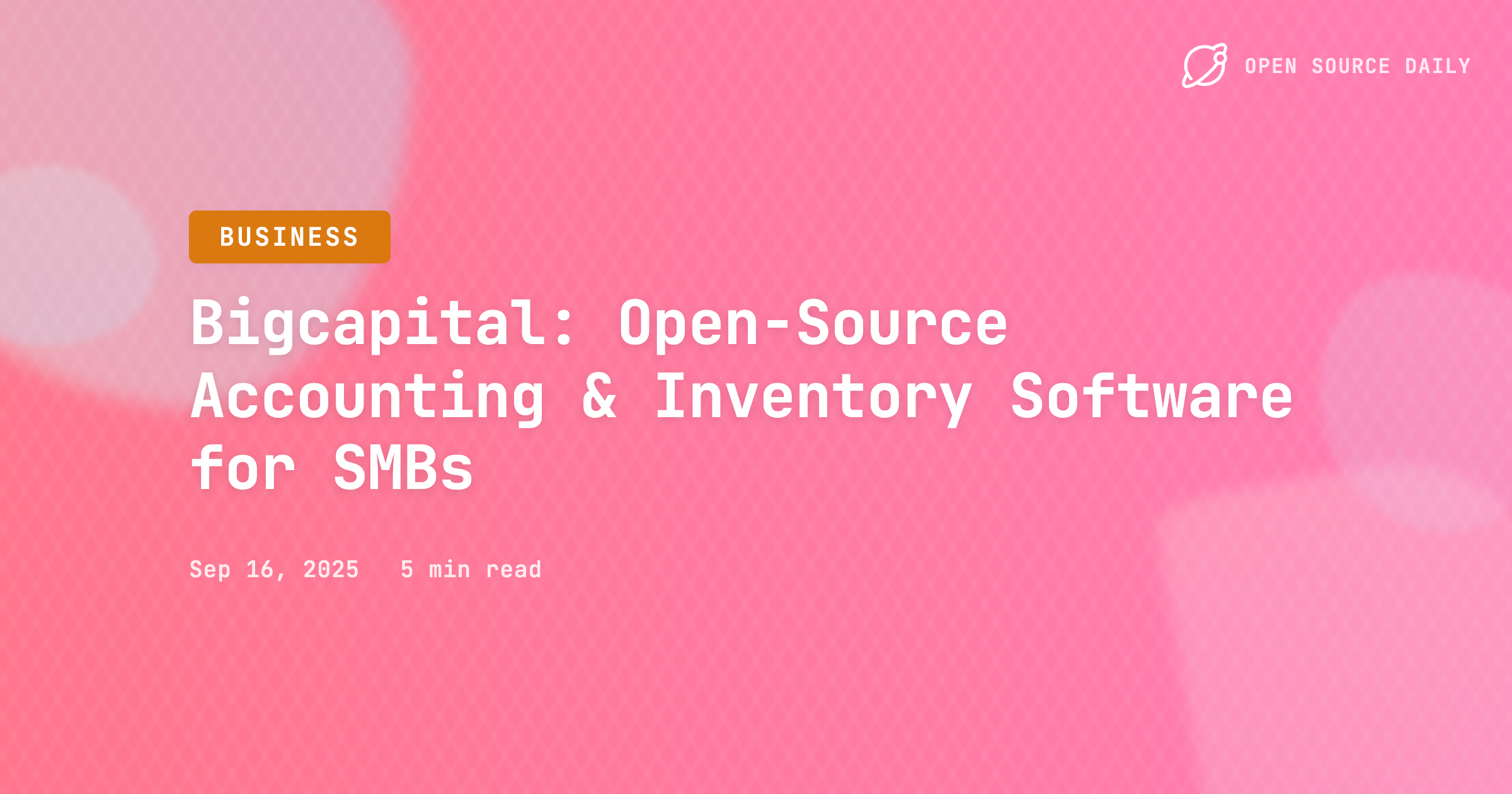 Bigcapital: Open‑Source Accounting & Inventory Software for SMBs
