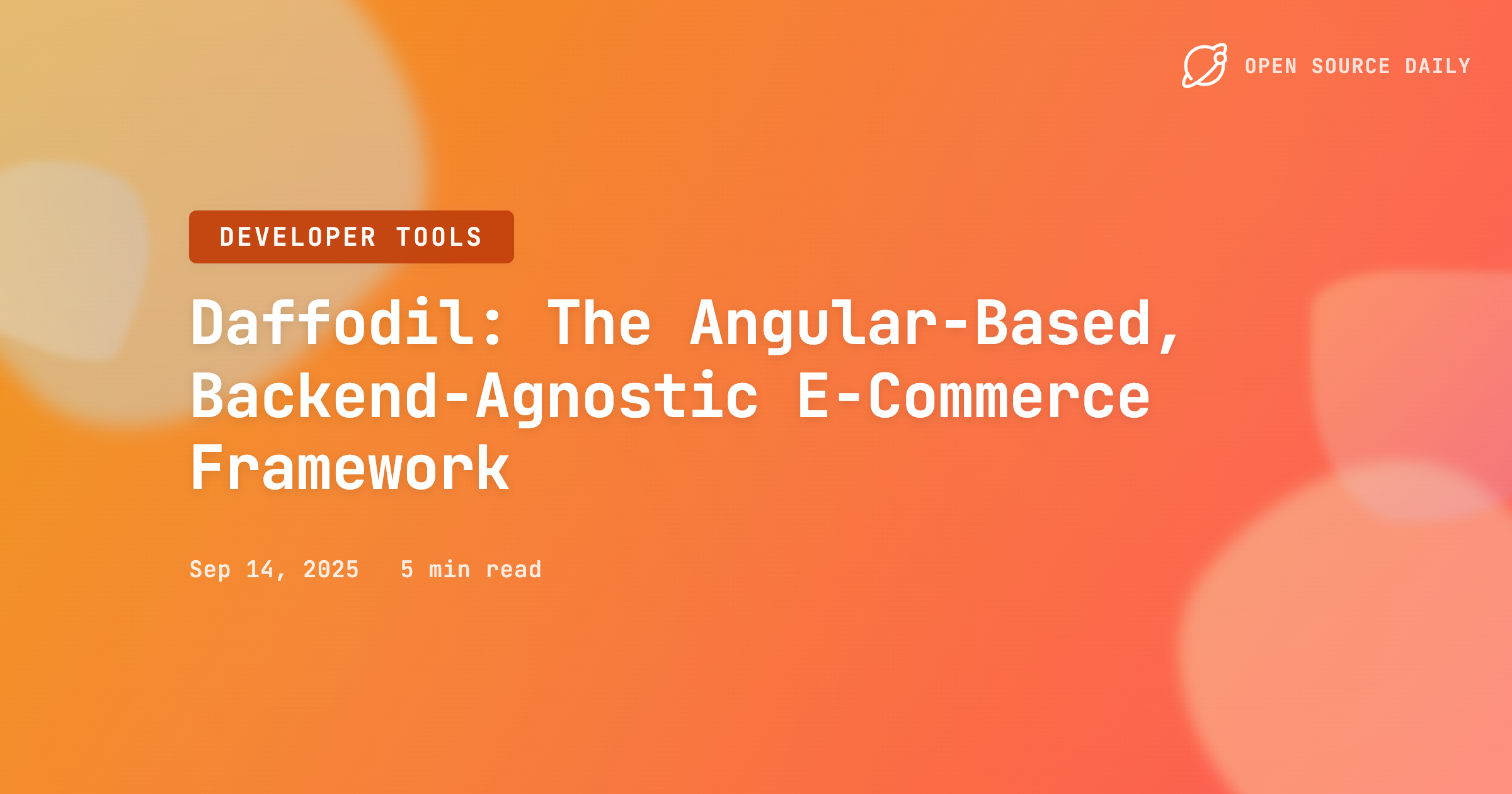 Daffodil: The Angular‑Based, Backend‑Agnostic E‑Commerce Framework