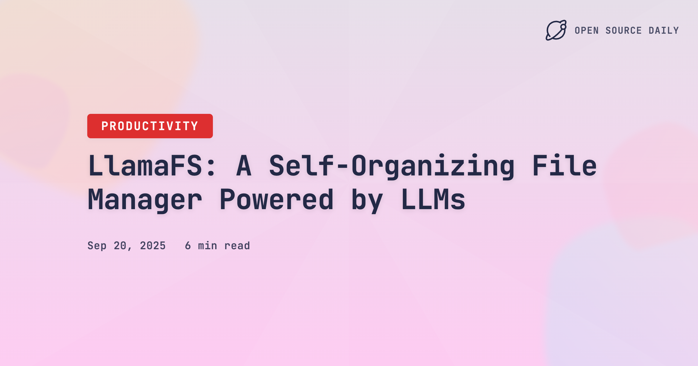 LlamaFS: A Self-Organizing File Manager Powered by LLMs