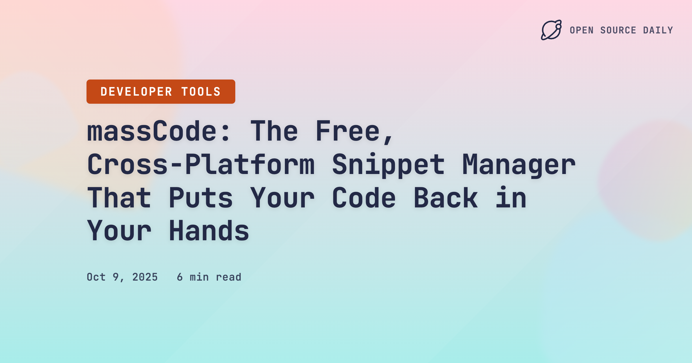 massCode: The Free, Cross‑Platform Snippet Manager That Puts Your Code Back in Your Hands