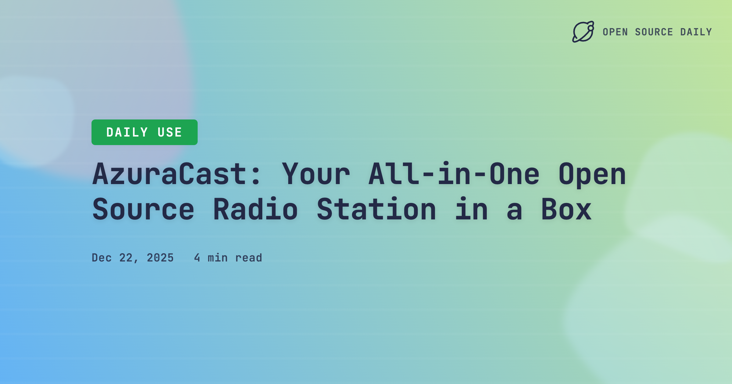 AzuraCast: Your All-in-One Open Source Radio Station in a Box