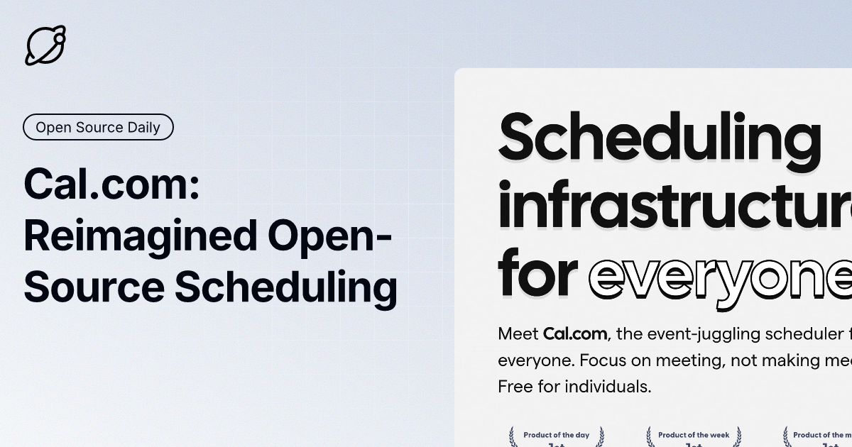 Cal.com: Reimagined Open-Source Scheduling