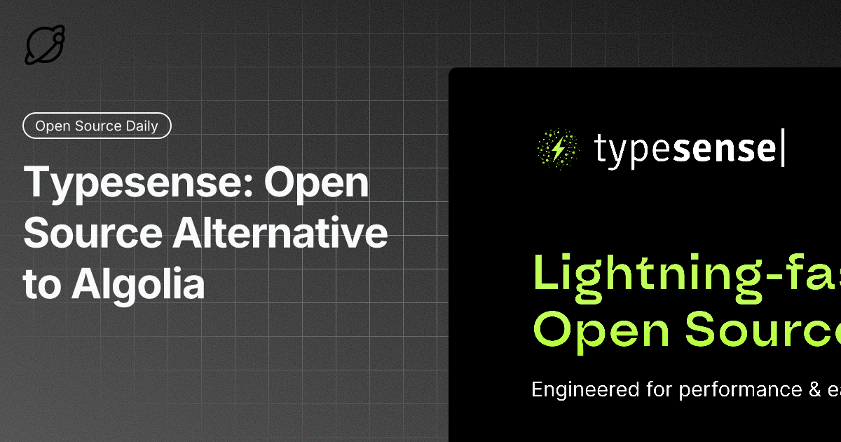 Typesense: Open Source Alternative to Algolia