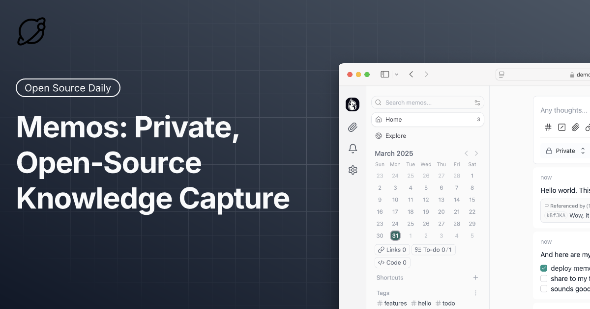 Memos: Private, Open-Source Knowledge Capture