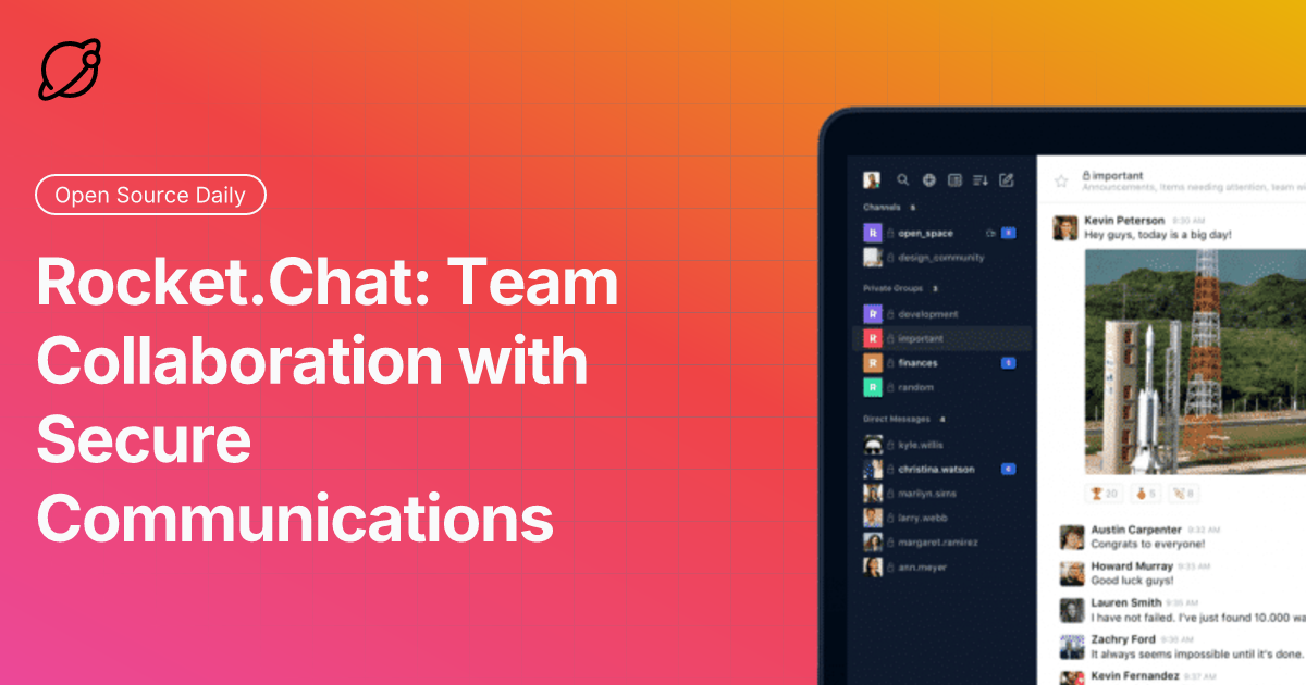 Rocket.Chat: Team Collaboration with Secure Communications