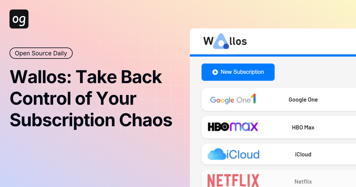 Wallos: Take Back Control of Your Subscription Chaos