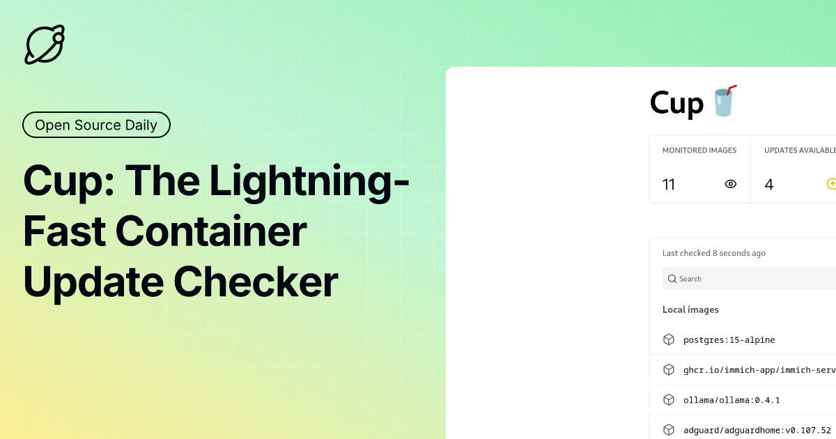 Cup: The Lightning-Fast Container Update Checker