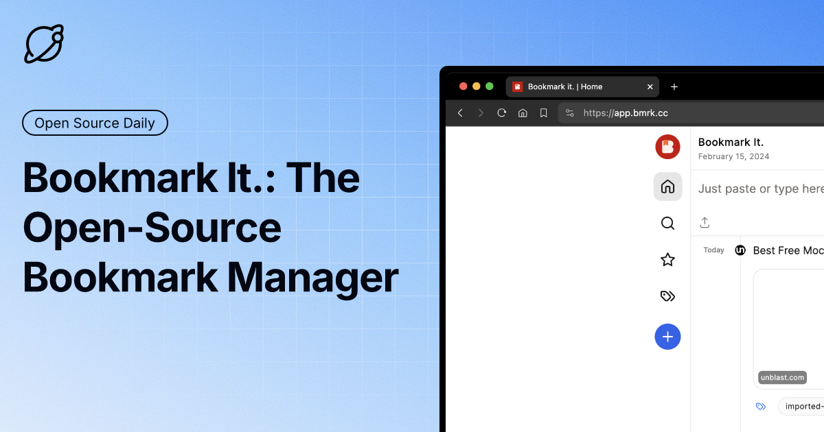 Bookmark It.: The Open-Source Bookmark Manager