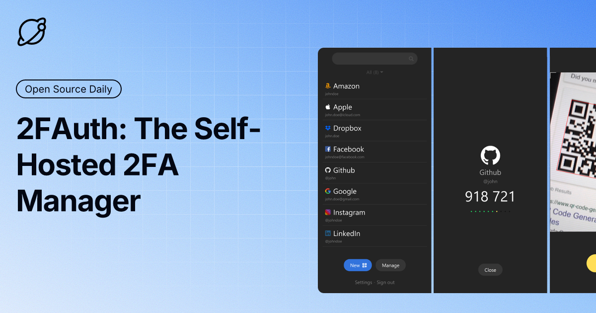 2FAuth: The Self-Hosted 2FA Manager