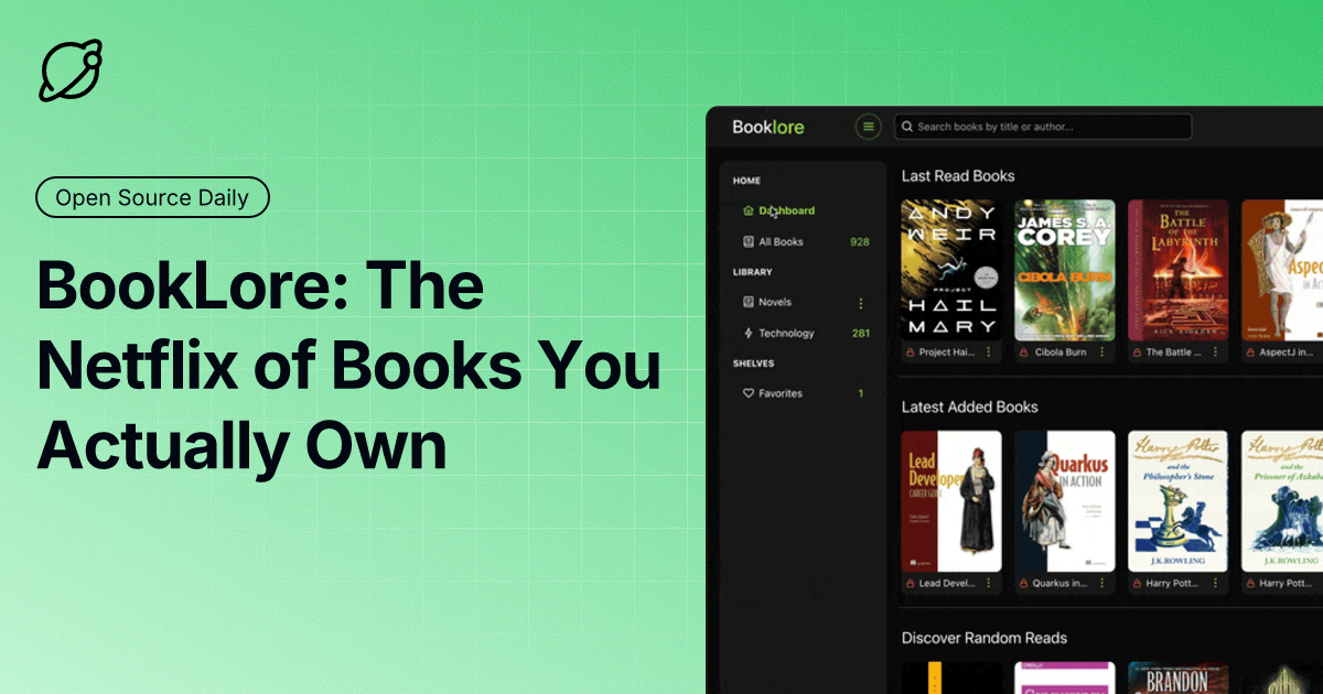 BookLore: The Netflix of Books You Actually Own