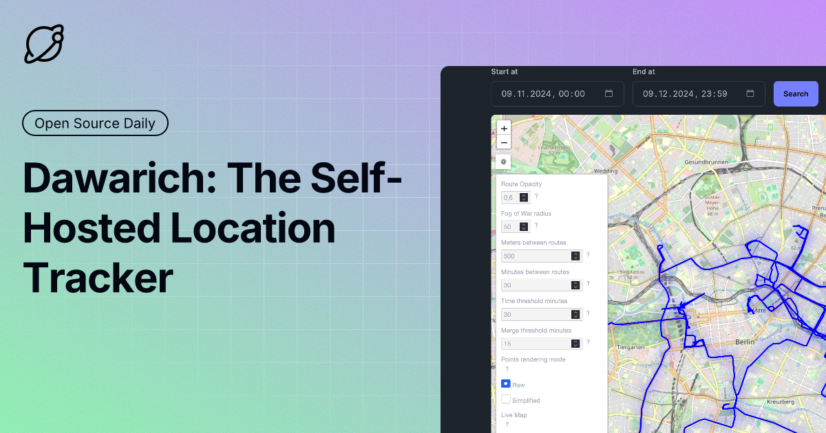 Dawarich: The Self-Hosted Location Tracker