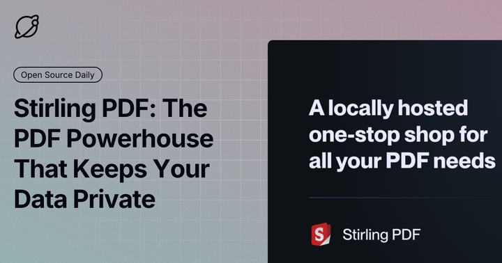 Stirling PDF: The PDF Powerhouse That Keeps Your Data Private