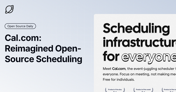 Cal.com: Reimagined Open-Source Scheduling